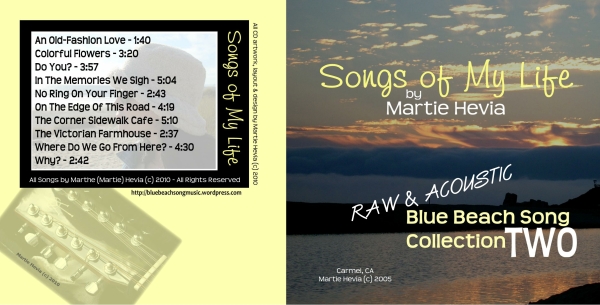CD Booklet (Outside) Art for Blue Beach Song Collection: TWO | Songs of My Life by Martie Hevia
